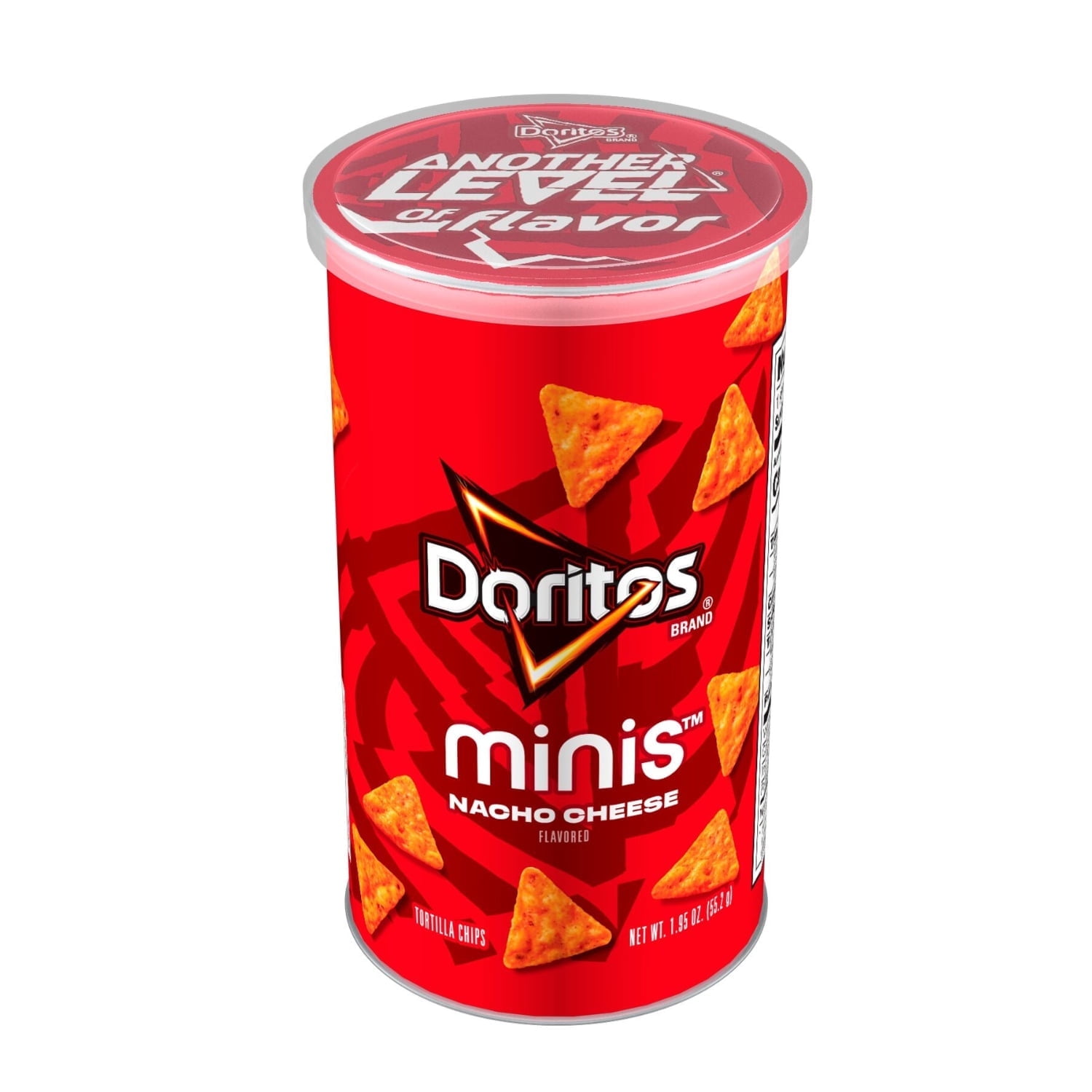 Doritos Minis Nacho Cheese Flavored Tortilla Chips Single Serve Canister 1.95 oz