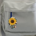 thumbnail image 4 of ZenCart Sunflower Car Hanging Ornament Cute Retro Sunflower Car Interior Decoration Multi-Functional Car Rear View Mirror Charm Keychain, 4 of 8