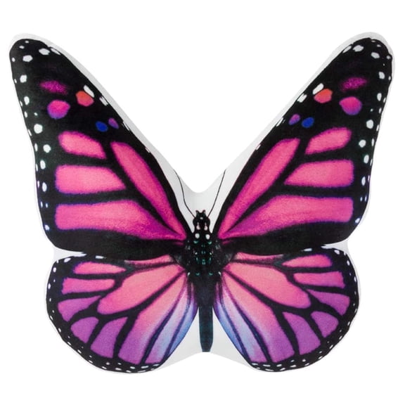 JWH Decorative Throw Pillow Butterfly Accent Pillow Soft Plush Aesthetic Pillow Cushion for Home Decor 13x17inch Pink 1PC