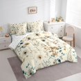 thumbnail image 3 of Manfei Girls Floral Blossoms 7 Pieces Bedding Comforter Set,Spring Graden Full Bedding Set Lightweight,Botanical Plants Fitted Sheet Flat Sheet,Breathable Home Decor, 3 of 8
