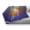 thumbnail image 3 of Fantasy Soft Flannel Fleece Blanket, Stream of Binary Digits Leaking from Abstract Brain Mental Creativity Theme Print, Cozy Plush for Indoor and Outdoor Use, 50" x 60", Multicolor, by Ambesonne, 3 of 6