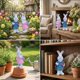 thumbnail image 5 of Figuritas de resina de conejo de Pascua para decoración del hogar, adornos de primavera para la ventana, decoraciones ideales de Pascua y regalos, 5 of 9