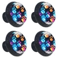thumbnail image 2 of 4 Pcs Dog Paw Prints Knobs for Kitchen Cabinet Cupboard Dresser Bookcase Drawer Pulls Handles Round Home Decor, 2 of 8