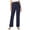 *Navy, variant on Women's High Waist Drawstring Wide Leg Pants ,Straight Leg Elastic Waisted Stretch Casual Pants Purple,Womens Plus L