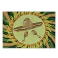 thumbnail image 3 of Mexican Cutting Board, Sombreno Hat and Maracas in the Centre of Sun Hippie Style Boho Home, Decorative Tempered Glass Cutting and Serving Board, Small Size, Multicolor, by Ambesonne, 3 of 5
