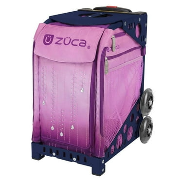 Zuca Velvet Rain Sport Bag and Navy Frame with Flashing Wheels