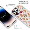 thumbnail image 3 of 2 Packs Christmas Transparent Print Phone Case for iPhone 12 Pro Max 6.7", Aesthetics Pattern Design Soft Silicone Xmas Cases, Shockproof Bumper Protector Camera Girls Cover, Candy Cane, 3 of 5