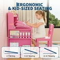 thumbnail image 3 of Bureau d'Étude pour Enfants Réglable avec Chaise – Table d'Activités en Bois avec Plateau Inclinable et Étagère de Rangement, Bibliothèque, Armoire – Meuble Ergonomique pour Enfants de 3 à 8 Ans, Chambre Ou Bureau d'Étude, Blanc, 3 of 7