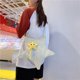 thumbnail image 3 of Bolso de hombro de estrella Bolso de viaje de lona Bolso bandolera de gran capacidad con borlas (Blanco), 3 of 7