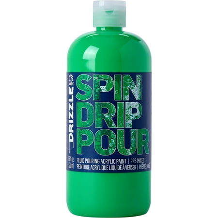 UPC: 0028995503900 | FolkArt Drizzle Pre-Mixed Fluid Pouring Acrylic Paint Go Green 17.6 fl oz