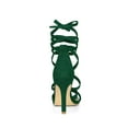 thumbnail image 2 of BLISSFUL STEP Women's Lace Up Heel Stiletto High Heels Sandals Dark Green 7.5, 2 of 6
