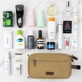 thumbnail image 6 of Pavilla Toiletry Bag, Mens Dopp Kit Bag, Canvas Travel Toiletry Bag, Water Resistant Shaving Bathroom Organizer for Travel, Gym, Shower Toiletries Storage for Grooming Accessories (Large, Khaki), 6 of 8