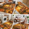 thumbnail image 5 of 3'x5' Area Rugs, Orange Western Fall Indoor Outdoor Area Rug for Living Room Bedroom, Sunflower Thanksgiving Pumpkin Washable Bathroom Rugs Kitchen Floor Carpet Mats Home Decor Aesthetic, 5 of 8