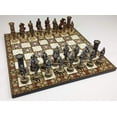 thumbnail image 2 of Medieval Times Crusades Armored Warrior Knight Chess Set 14' Mosaic Color Board, 2 of 6
