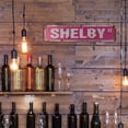 thumbnail image 6 of SHELBY Vintage Style Rustic Street Sign – Childrens Name Room Sign Retro Decorative Wall Sign for Home, Bar, Garage, or Outdoor Use | 4" X 18" Aluminum Metal Road Sign, 6 of 6