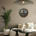 thumbnail image 5 of Wall Clock Decorative - Vintage Bronze Anchor Print 2D Vintage Wall Clocks Battery Operated Silent Non-Ticking for Bedroom, Living Room, Kitchen, Office, Classroom, 10 Inch, 5 of 7
