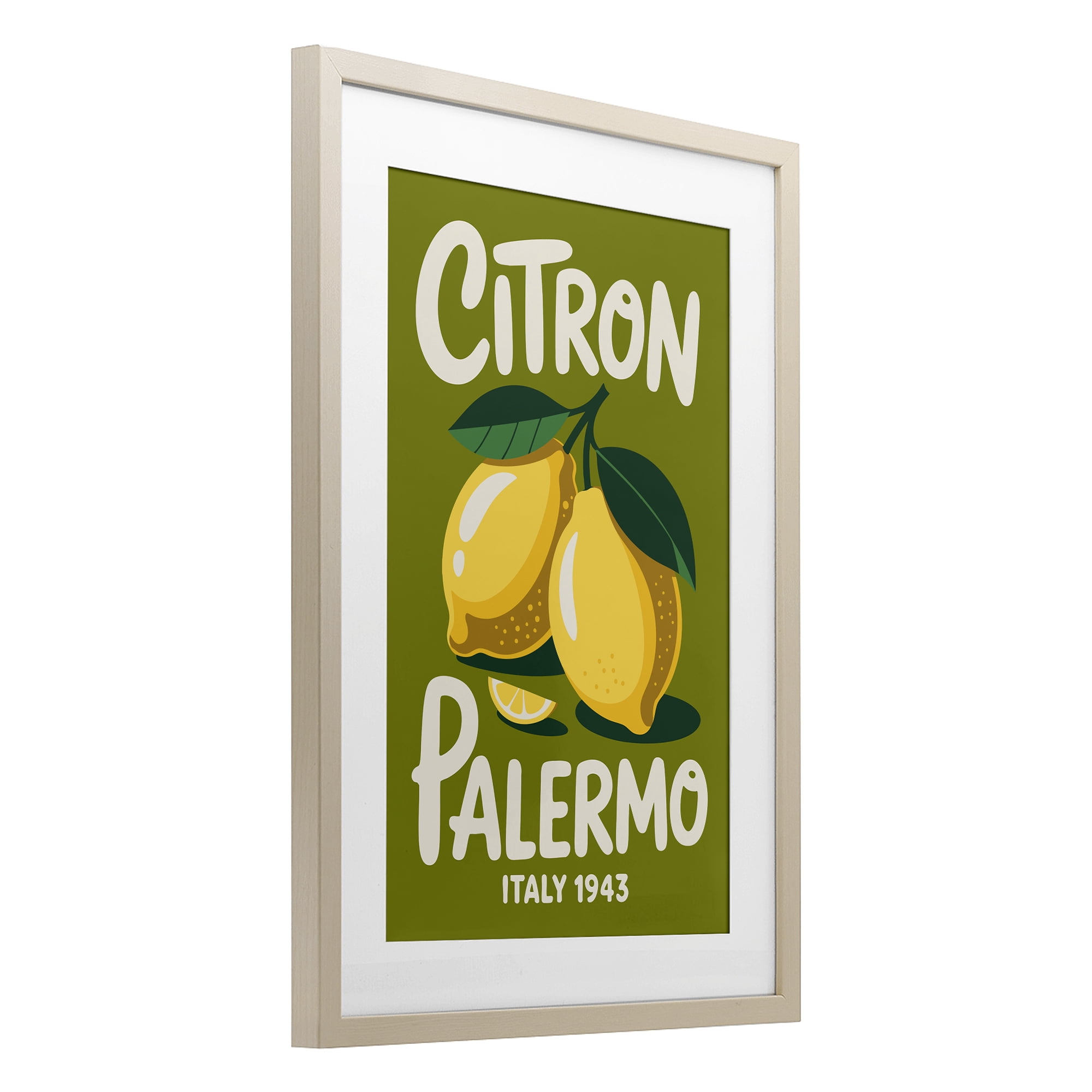 Stupell Industries Citron Palermo Lemons Birch Framed Print Under Glass, design by Andreas Magnusson
