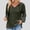 Army Green, variant on Long Sleeve Hoodies for Women Drawstring V-neck Pullover Tops Knitted Solid Loose Sweatshirt Trendy Preppy Blouses