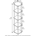 thumbnail image 2 of Estante Furinno Turn-Tube Turn-Tube de 5 niveles, cuadrado, esquinero, espresso, 2 of 7