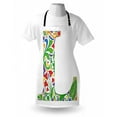 thumbnail image 3 of Letter L Apron Vintage Composition with Artistic Leaf and Blossom Figures in Lively Colors Print, Unisex Kitchen Bib Apron with Adjustable Neck for Cooking Baking Gardening, Multicolor, by Ambesonne, 3 of 3