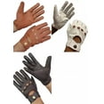 thumbnail image 4 of Premium Unisex Thin Unlined Leather Gloves with Police Style Holes, Soft Sheep Genuine Leather Comfortable Handwear, 4 of 4