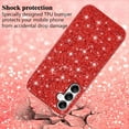 thumbnail image 4 of Compatible with Samsung Galaxy A54 Case Glitter, Ultra Slim Sparkly Samsung A54 Phone Case Cute with Silicone Shockproof Protective Bumper Cover for Women (Red), 4 of 14