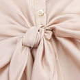 thumbnail image 6 of Craaazy Women's Solid Color Long Sleeved Button Turndown Collar Fashionable Tops Dressy Gifts Work Business Blouses, 6 of 6