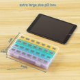 thumbnail image 4 of Mossime Large Monthly Pill Box Organiser 4 Week, Big Pill Organiser With Dust-proof Case, Big Tablet Box For Family, Daily Dosette Box Medication Orga, 4 of 5