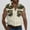 Khaki, variant on Afuyipoi Men Camouflage Vest Print Collar Collar with Pockets Stretch Tops Green Size 3XL