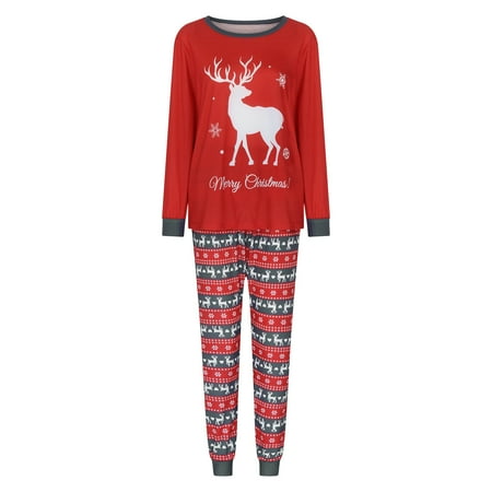 

Fiudx Matching Family Christmas Pajamas Set Christmas Pjs For Family Set Red Plaid Top And Long Pants Sleepwear Sets New 2506