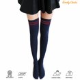 thumbnail image 6 of Lovely Annie Women's 4 Pairs Super Soft Incredible Durable Thigh High Cotton Boot Socks JMYP1023 Size 2-6Navy 4p1c6, 6 of 8