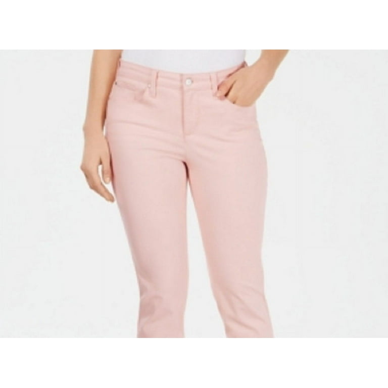 Charter Club Women's Tummy Control Bristol Capri Jeans Pink Size 10