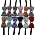 thumbnail image 6 of SIEYIO Mens Adjustable Length Bow Tie Sparkly Rhinestones Crystal Pre-Tied Bowtie Neckwear Banquets Necktie for Wedding Party, 6 of 21
