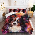 thumbnail image 5 of 3 Pieces Duvet Cover Set Papillon Dog 3D Print Bedding 1 Duvet Cover 2 Pillowcases Natural Animals Comforter Sets Soft Breathable for Boys Girls Children 1tipzI, 5 of 6