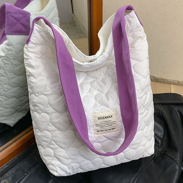 Bolso de hombro acolchado para mujer bolso de mano acolchado informal bolso de viaje