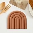 thumbnail image 5 of Placemat 2 Silicone Insulation Mat for Kitchen Heat Morandi Rainbow Style Thick Non- and Practical Trivet, 5 of 5