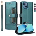 thumbnail image 4 of FOXDOCK Wallet Case for iPhone 15 Plus – PU Leather Flip Cover with Multi Card Slots, Cash Pocket & Wrist Strap, 4 of 7