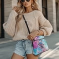 thumbnail image 4 of ZUXONGSY Tie-Dye Turtle Butterfly Floral Print PU Shoulder Bag for Women Fashion Shoulder Purse Bag Handbags Lightweight Messenger Bag with Zipper Pocket for Daily Use Travel, 4 of 7