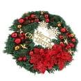 thumbnail image 2 of Corona navideña con forma de piña de nieve y bolas navideñas para decoración navideña de interior y exterior., 2 of 14