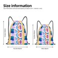 thumbnail image 3 of Drawstring Backpack, Men Ladies Waterproof Sports Backpack Gym Bag-Colorful Fish Swimming Pattern-Small Size, 3 of 8