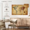 thumbnail image 5 of Elephant Stock Time Zones Map Of The World Wall Art - Horizontal Multi Panel Canvas - Living Room Wall Decor - Map Multi Panel - Brown And Orange Decor By Michael Tompsett - 38" x 24", 5 of 8