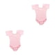 thumbnail image 1 of Qarigey Traje de baile de ballet para niñas Mono clásico con cuello Ropa de baile Leotardo Rosa 3XL 2Conjunto, 1 of 6