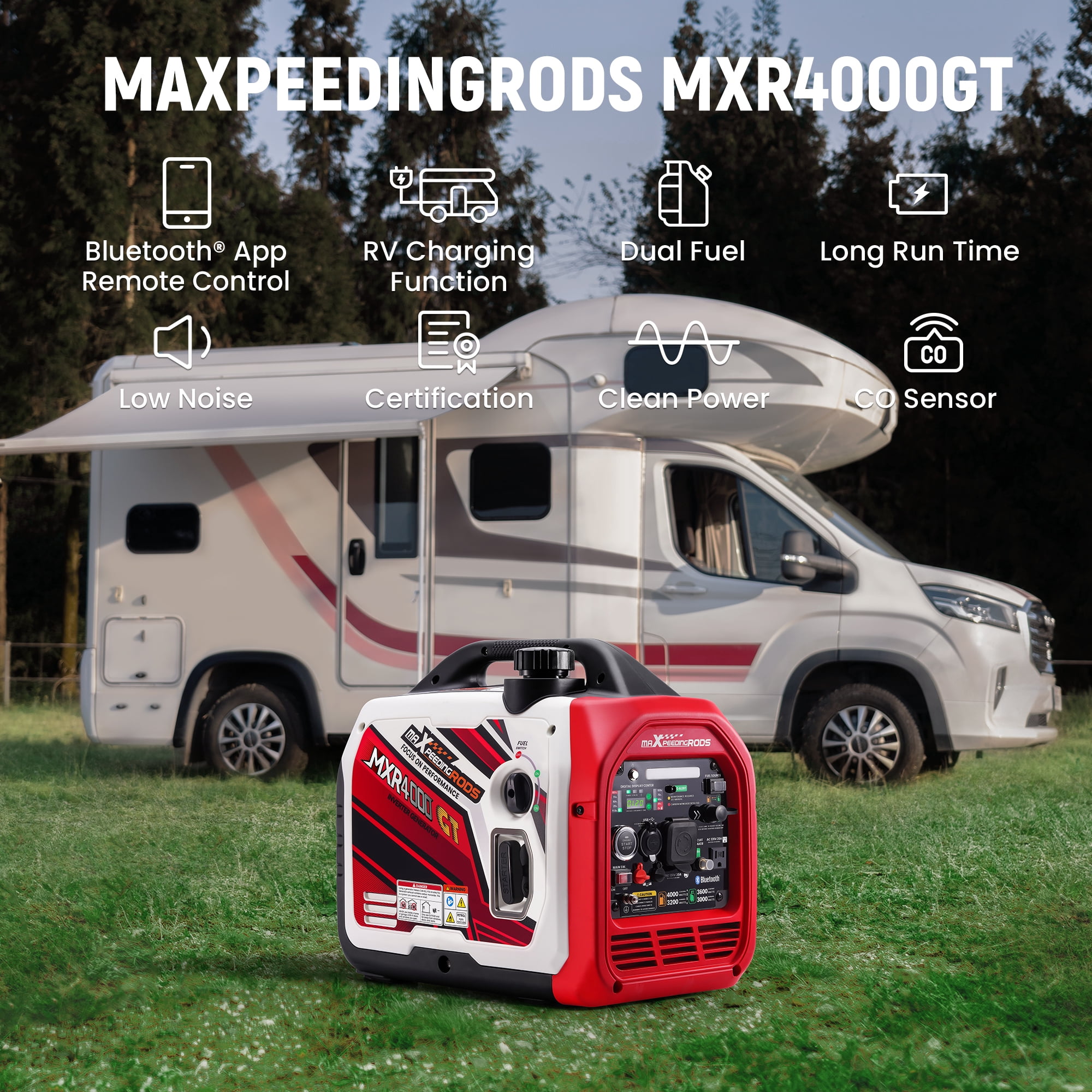 Maxpeedingrods Focus on Performance 3200W Gasoline/LPG Electric Start Inverter Generators