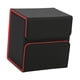 thumbnail image 5 of Caja de almacenamiento premium para barajas de cartas coleccionables, tarjetas de baloncesto y fútbol. negro y rojo, 5 of 9