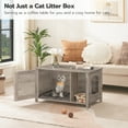 thumbnail image 4 of HOOBRO Cat Litter Box Cat Washroom Wooden Pet House End Table Living Room Bedroom BG03MW01G1, 4 of 10