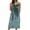 Blue, variant on 2026 Women's Velvet Dresses Spaghetti Straps V Neck Sleeveless Club Party Pleated Swing Skater Dress