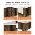 thumbnail image 6 of Leopard Print Wrap Around Bed Skirts for King Bed 16" Drop, Bed Skirt with Adjustable Elastic Belt Dust Ruffle Bed Valance for Bedroom Hotel Luxury Farmhouse Gradient Animals Texture Bed Frame Cover, 6 of 7