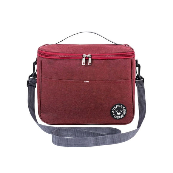 Lonchera Bolsa Térmica VIMI Gran Capacidad Color rojo