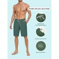 thumbnail image 5 of ANLIQI Men’s Pajama Bamboo Shorts Soft Sleep Shorts Comfy Lounge Pants with Pockets (Black&Army Green,L), 5 of 7