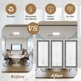 thumbnail image 5 of White Greek Key Window Privacy Film, Geometric Greece Ancient Farmhouse Geo Static Cling UV Sun Blocking Heat Control Window Tint, Non-Adhesive One Way Windows Privacy Cover 17.7''x78.7'', 5 of 7